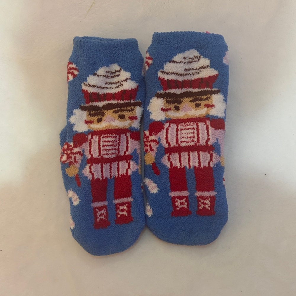 Kids Blue and Red Nutcracker Socks